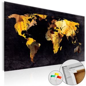 Artgeist Tableau en liège - If the World were a desert... [Cork Map] 120x80