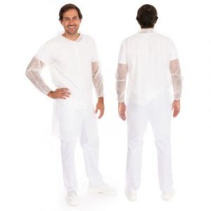 Lot de 10 - HYGOSTAR Blouse visiteur ECO HYGOBASE, blanc, XXXXL