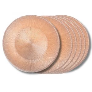 Table passion Lot de 6 assiettes à dessert 21 cm or en verre