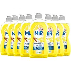 Mir Liquide vaisselle - Lot de 8 - Bicarbonate & Citron - 450ml