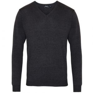 Premier Pull à col en V - Homme (2XL) (Gris foncé) - UTRW1131