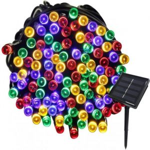 22M Guirlande Solaire 200 LED 8 Jeux de Lumi&egrave;re Guirlande Lumineuse Id&eacute;al pour F&ecirc;te,Anniversaire et Jardin Ext&eacute;rieur (Multicolore)