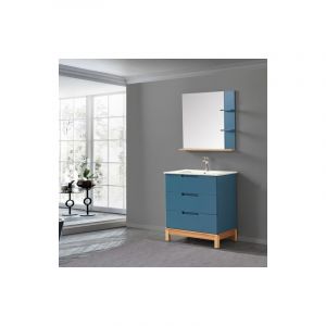 Wilsa Garden Ensemble de salle de bain bleu 80 cm