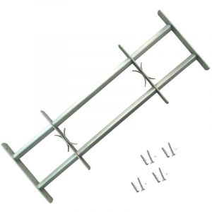 VidaXL Grille réglable de sécurité de fenêtres et 2 barres 1000-1500mm