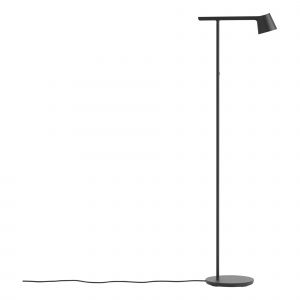Muuto Lampadaire Post / LED - 2 spots aimantés orientables noir en métal