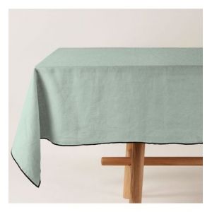 Nappe rectangulaire 170x250 cm Tilleul et bourdon noir en Lin