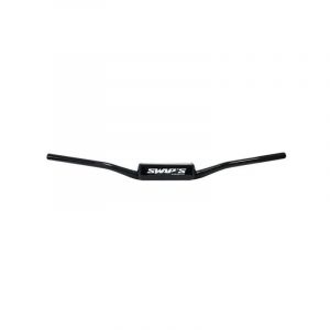 Guidon Fatbar Alu Brosse - CR Low O28.6 mm - Noir Mat + Mousse Carree