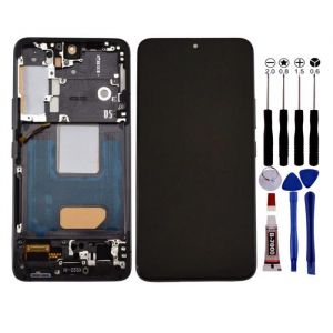 Ecran Pour Samsung galaxy S22 SM-S901B Châssis Noir SM-S901B LCD
