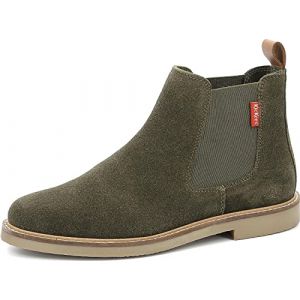 Kickers Tyga, Bottine Chelsea Femme, Vert Fonce Olive, 36 EU