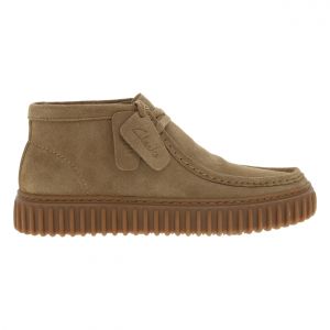 Clarks Bottines en cuir de vachette beige à coupe bateau