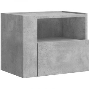 VidaXL Table de chevet murale gris béton 45x30x35 cm