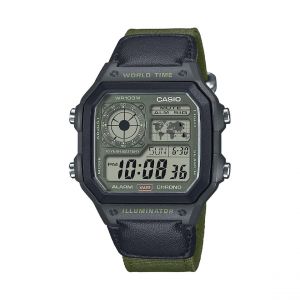 Casio Montre Homme - AE-1200WHUB-3AVEF Bracelet Tissu