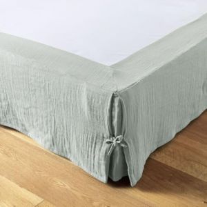 Cache sommier gaze de coton unie 160x200 cm