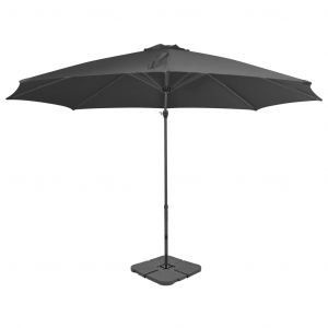 VidaXL Parasol de jardin avec base portative gris anthracite