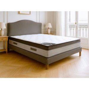 Matelas 140 x 190 cm hybride ressorts ensach&eacute;s 7 zones et m&eacute;moire de forme &eacute;p.30cm - ILYROS de YSM&Eacute;E