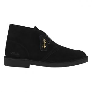 Clarks Bottines en cuir de vachette noir à talon décroché bas et à lacets plats
