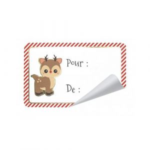 Ruedelafete 12 étiquettes adhésives cadeaux noël - partypro 913501b
