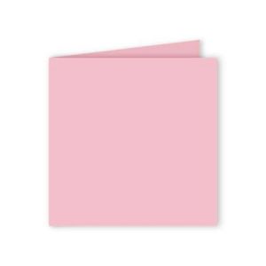 Clairefontaine 12913C - Carte pliée Pollen 110x110, 210 g/m², coloris rose dragée, en paquet cellophané de 25