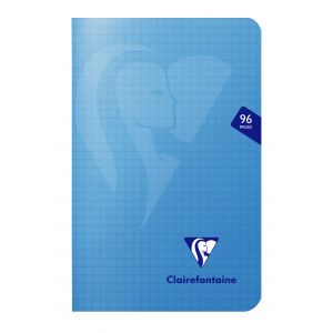 Clairefontaine 303602C - Carnet Mimesys 110x170, 96p./48 feuilles 90 g/m² piquées, coloris assortis (6), quadrillé 5x5