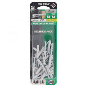 Red Head Chevilles Frapex M D.6x30mm Lot de 25