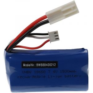 Image de Vhbw Batterie Compatible Avec Fei Lun Ft009 Mod&eacute;le Rc (1500mah, 7,4v, Li-Ion, 68 X 37 X 19 Mm)