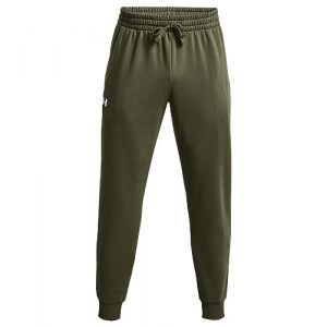 Under Armour Pantalon de Jogging UA Rival en Polaire surv&ecirc;tement Homme, Marine Od Vert/Blanc, M