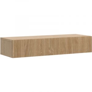 Console suspendue 1 tiroir en aspect chêne 90 cm