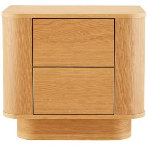 DRAWER Table de chevet 2 tiroirs en bois - Bois clair - Navan