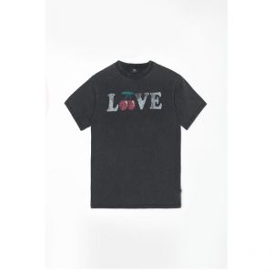 Le Temps des Cerises T-shirt enfant T-shirt lestragi noir imprim&eacute;