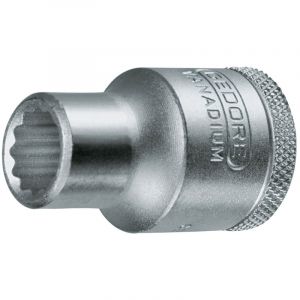 Gedore Douille 1/2'' 12 pans femelle avec profilé UNIT DRIVE, Cote s/plats : 17 mm, Long. 39,5 mm -