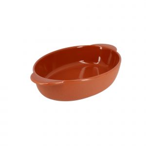 Menastyl Plat à four ovale en grès terracotta