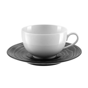 Image de Medard de noblat Coffret 6 tasses et soucoupes thé - ESCALE NOIR