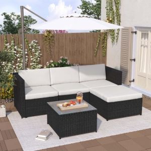 Utilisez ce salon de jardin 4 places pour aider &agrave; transformer votre arri&egrave;re-cour ou votre jardin en un espace de d&eacute;tente Vous pouvez vous d&eacute;tendre,