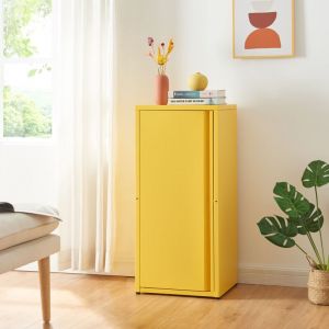 Armoire métallique Burlöv acier 88 x 40 x 35 cm jaune [en.casa]