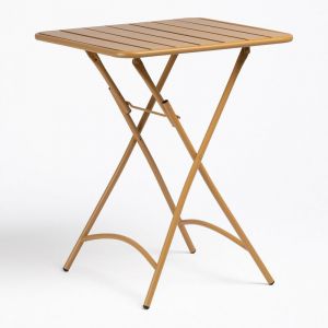 Table de jardin pliante en acier (60x60 cm) Janti SKL Acier Moutarde