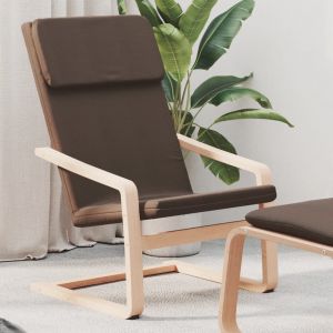 VidaXL Chaise de relaxation Marron fonc&eacute; Tissu