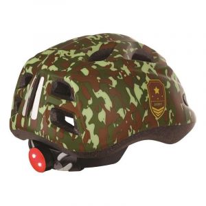 Image de Polisport Junior Bicycle casque S 52-56 cm Armée avec lumière LED