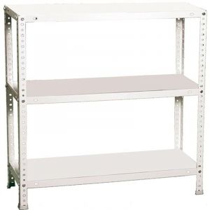Simon Rack Étagère de Rangement et 3 Niveaux, 100 kg Capacité de Charge et Point de Flexion, 900x1000x400 mm, Métal, Étagère Garage, Blanc - Comfort