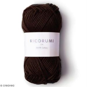 Rico Design Fil à crocheter en coton - Ricorumi - Chocolat - 25 g