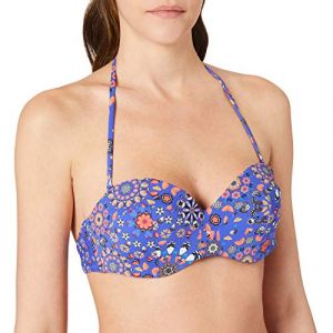 Image de Desigual Haut de maillot à bretelles amovibles, à fond et imprimé galactique Bleus - Taille L