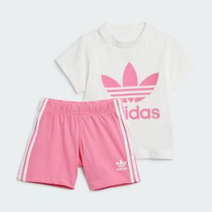 Adidas Originals Ensemble t-shirt et short Trefoil - Pink Fusion, Pink Fusion - Taille 2-3Y