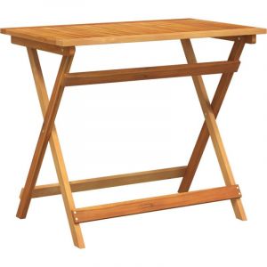 VidaXL Table de jardin pliante Rectangulaire 100x55x75 cm Bois massif Acacia