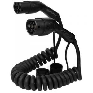 C&acirc;ble spiral&eacute; Defenzo Spiro AC22 Type 2 Longueur 5 m 22 kW Sac inclus