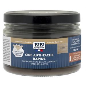 MAULER - Cire pour bois en p&acirc;te Antiquaire Abeilles -Ch&ecirc;ne clair/Ch&ecirc;ne Moyen - 0,5L - Meubles & Parquets - Effet d&eacute;perlant, Anti-tache, s&eacute;chage rapide