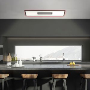 Telefunken CCT Panneau LED CENTERBACK, 24 W, 2200 lm, IP20, noir, plastique-métal, intensité lumineuse variable, CCT, 100 x 25 x 6,3 cm