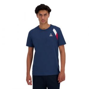 Le Coq Sportif T-shirt Tri N°1 manches courtes bleu - L