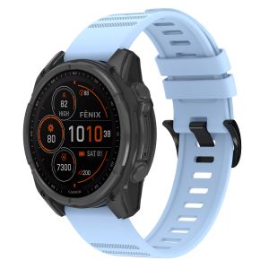 Imoshion QuickFit Bracelet en silicone Stripe Garmin Watch | Fixation 22 mm - Bleu Clair