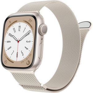 Podec Smartwatch Bracelet magnétique en acier inoxydable Starlight - Convient à l'Apple Watch - Bracelet adapté à l'iWatch 42 / 44 / 45 / 49 mm - Convient aux séries 1/2/3/4/5/6/7/SE