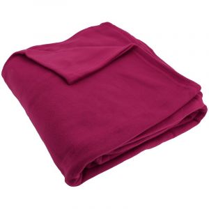 Linnea Couverture polaire 220x240 cm Isba violet Prune 100% Polyester 320g/m2 non-feu