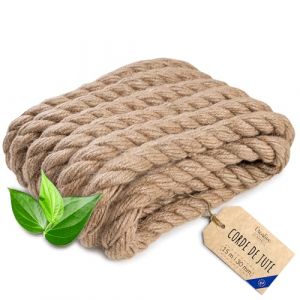 Creative Deco - 15m Corde Jute 30mm - Personnalisable, Solide, Naturelle